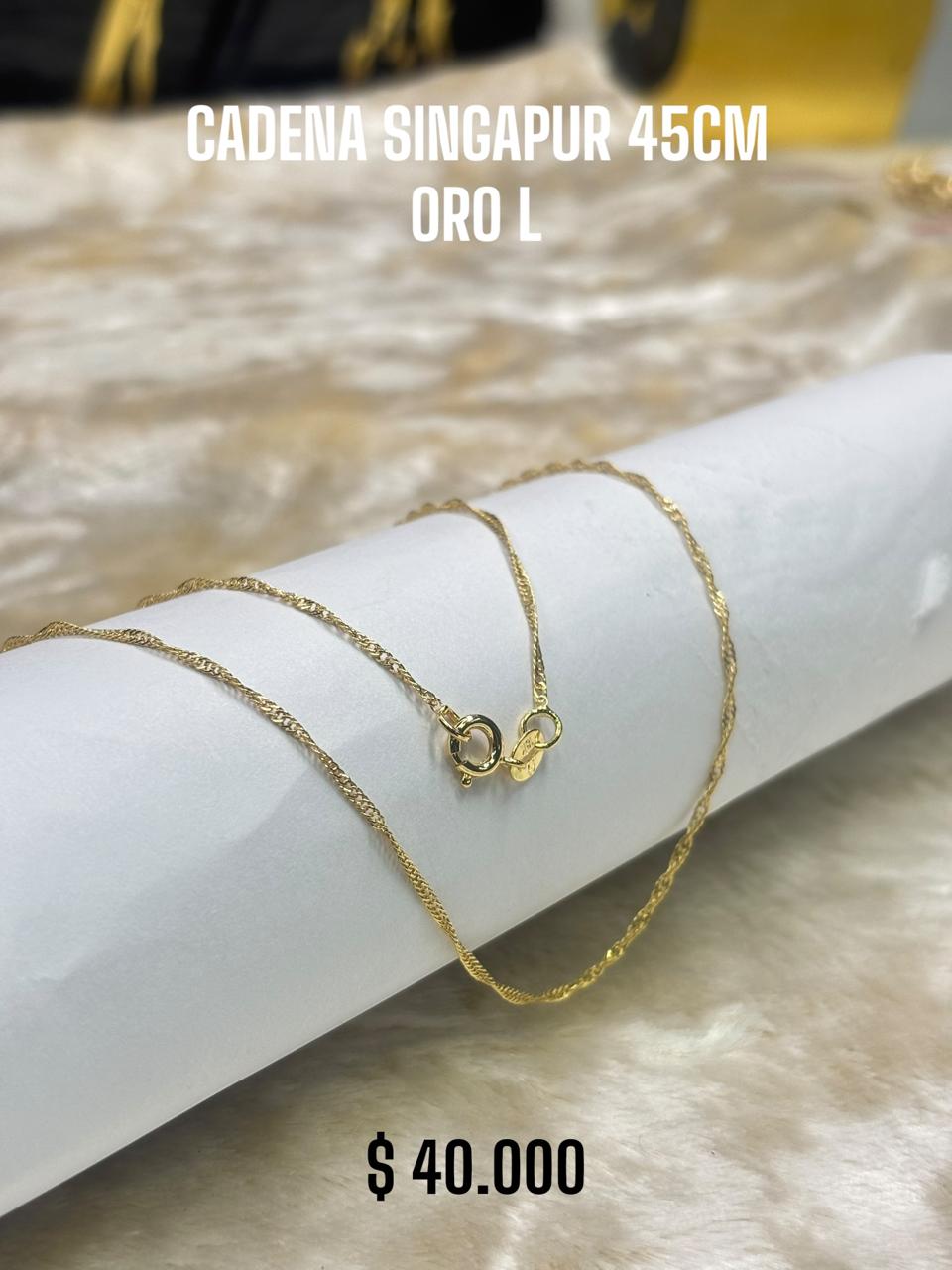 CADENA SINGAPUR 45CM ORO L