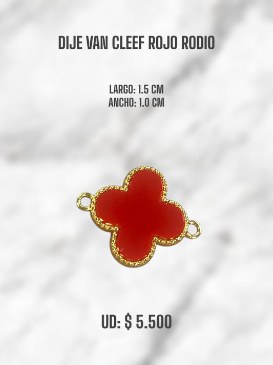 DIJE VAN CLEEF ROJO RODIO