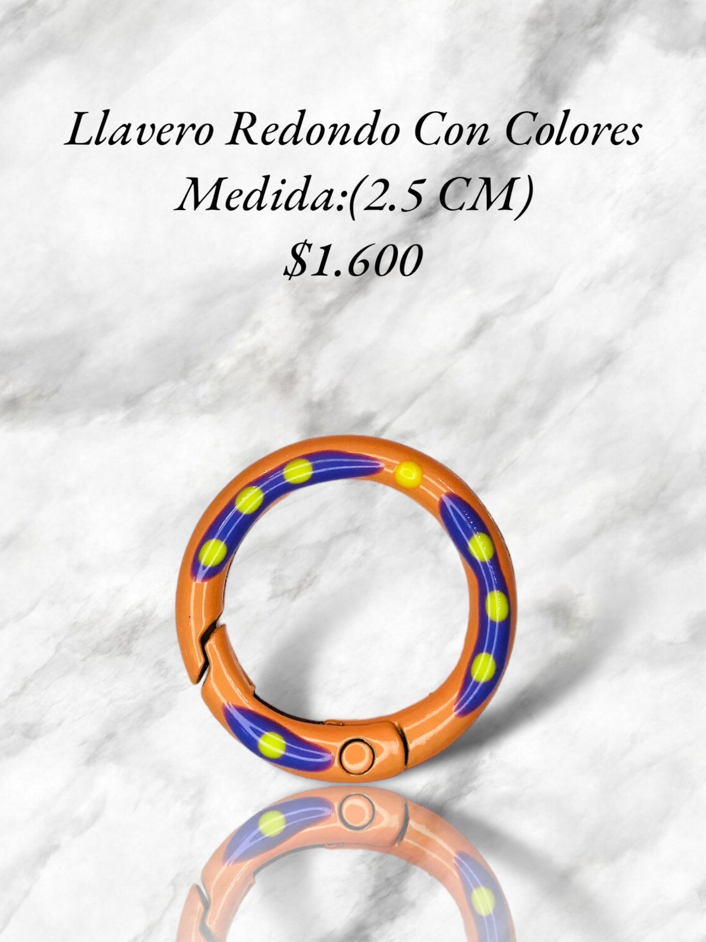 Llavero Redondo Con Colores