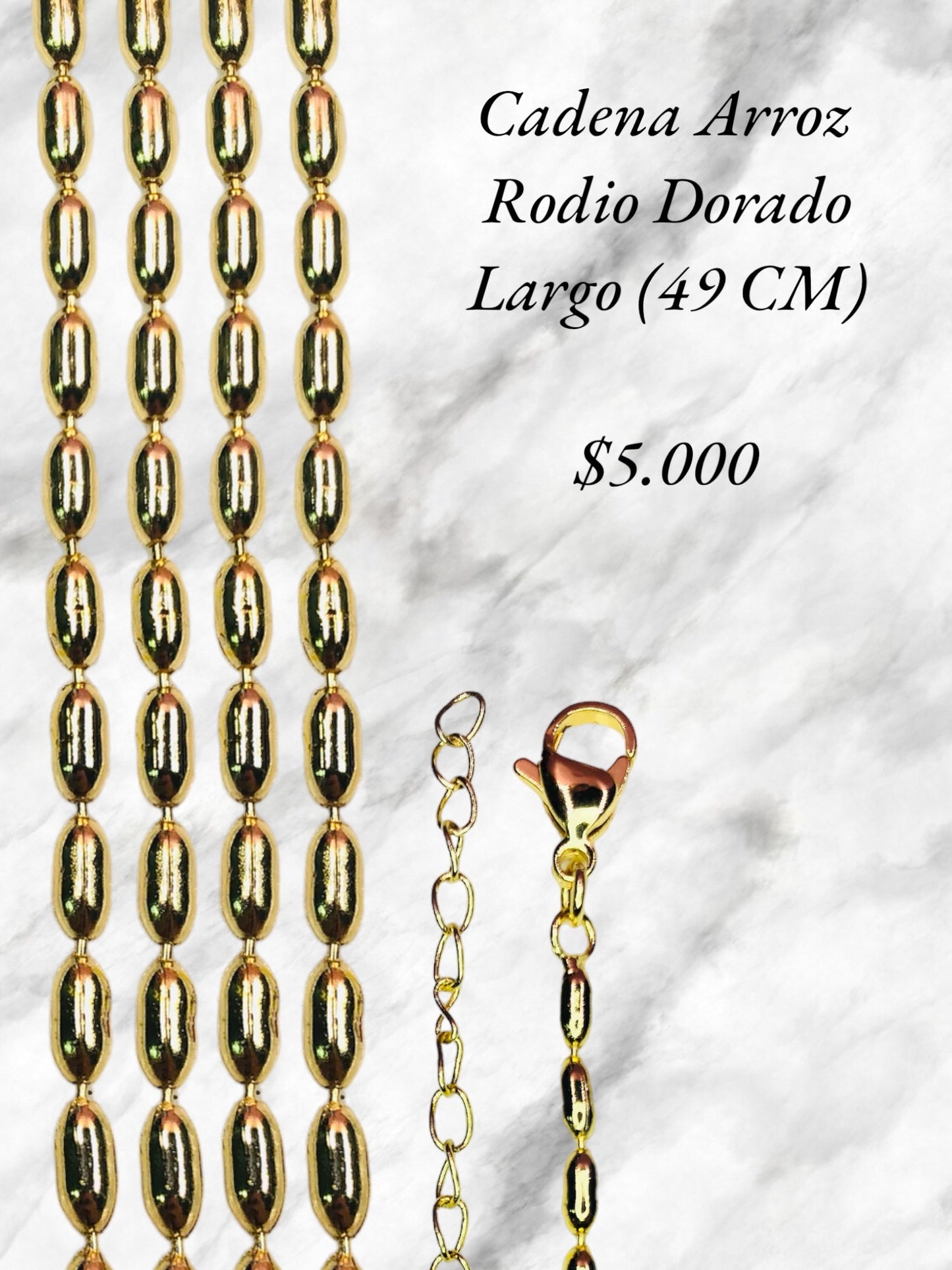 Cadena Rodio Dorado