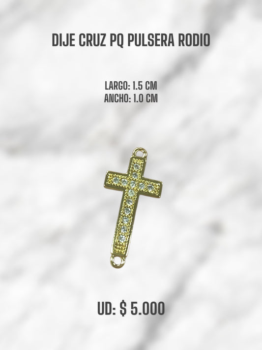 DIJE CRUZ PQ PULSERA RODIO