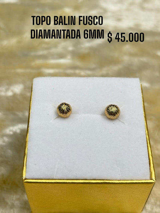 TOPO BALÍN FUSCO DIAMANTADO 6MM