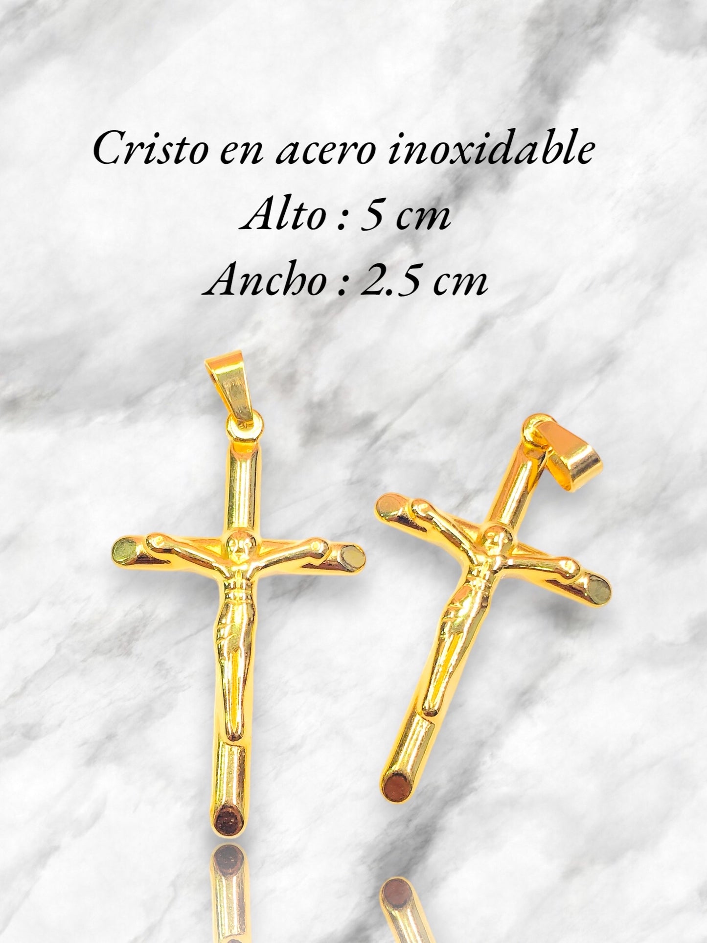 Colgante Cristo en acero inoxidable