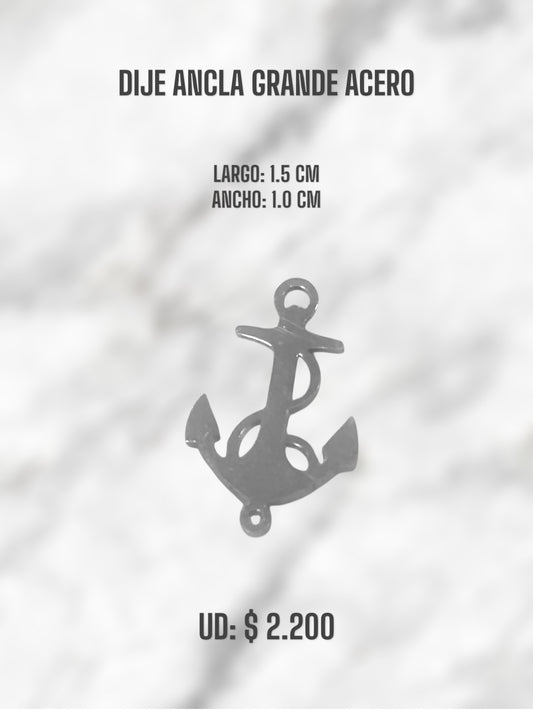 DIJE ANCLA ACERO GRANDE
