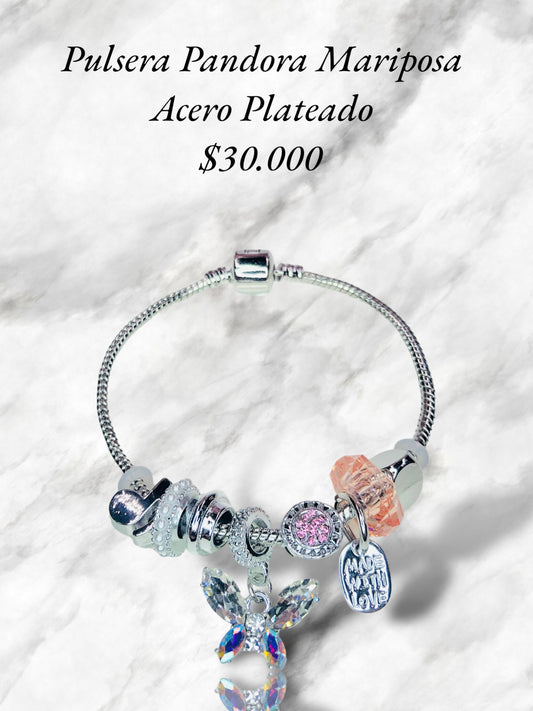 Pulsera Pandora Mariposa Rodio