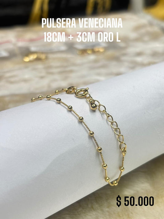 PULSERA VENECIANA 18CM + 3CM