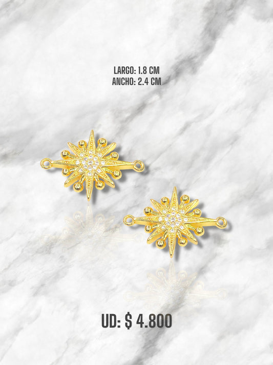 DIJE ESTRELLA CIRCONES RODIO