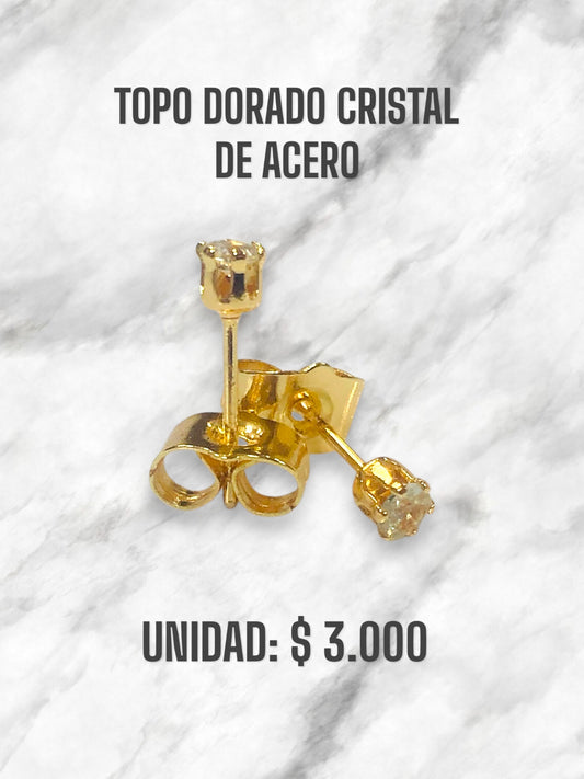 TOPO DORADO CRISTAL DE ACERO