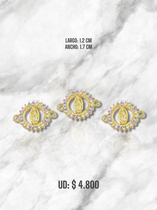 DIJE VIRGEN MULTICOLOR RODIO