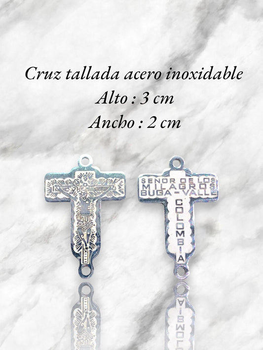 Dije Cristo en acero inoxidable