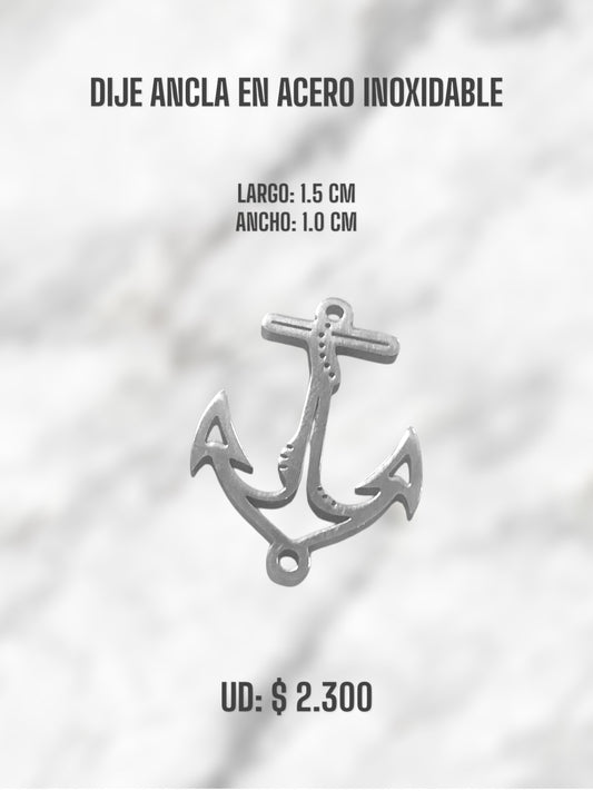 DIJE ANCLA EN ACERO INOXIDABLE