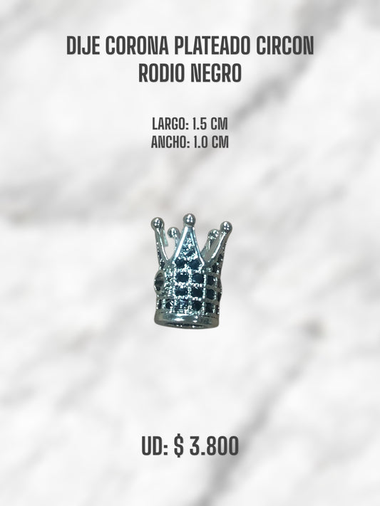 PLATEADO CIRCON NEGRO RODIO