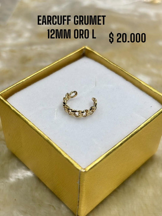 EARCUFF GRUMET 12MM ORO L