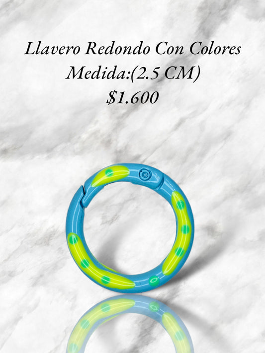 Llavero Redondo Con Colores