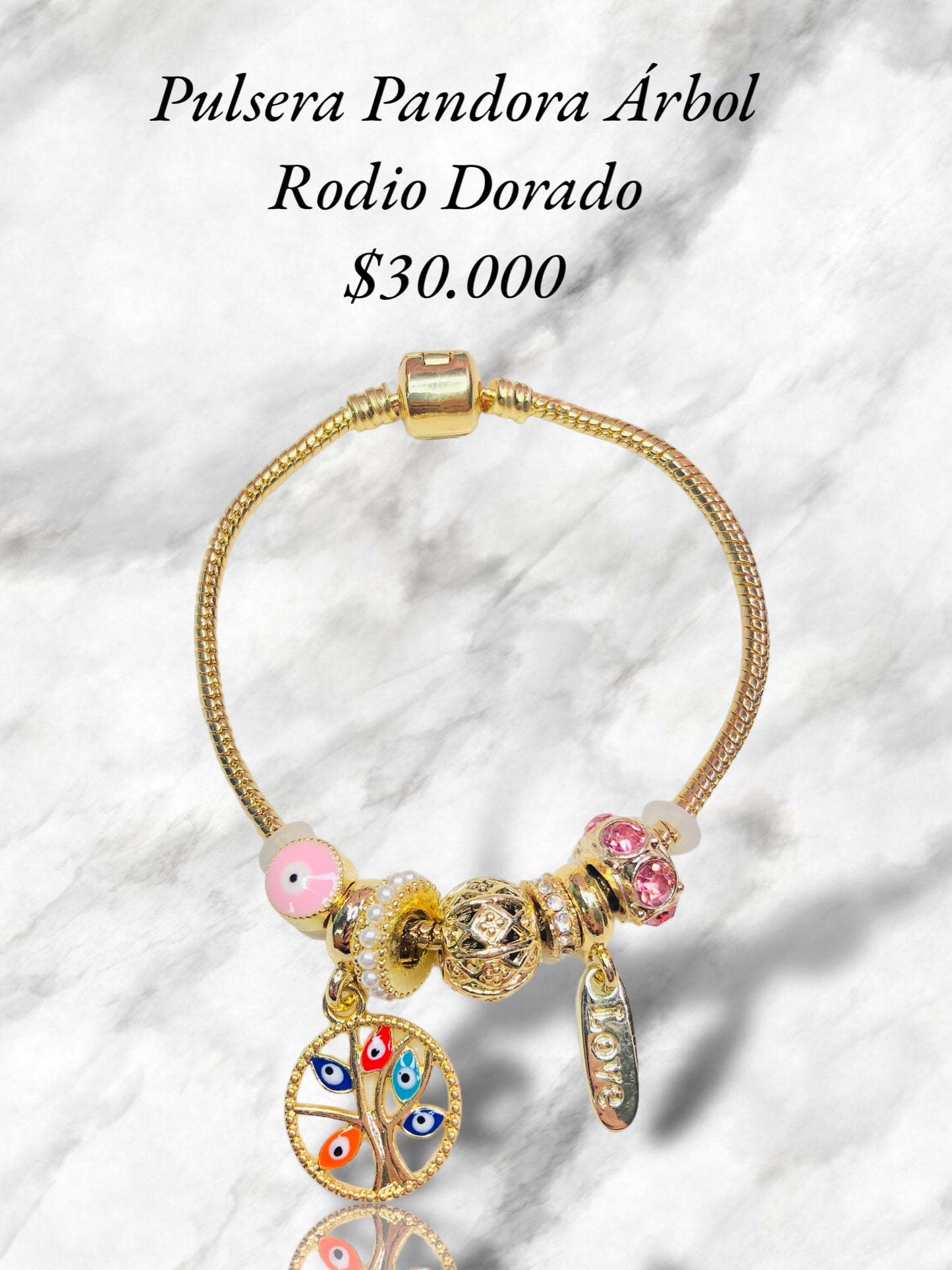 Pulsera Pandora Árbol Rodio