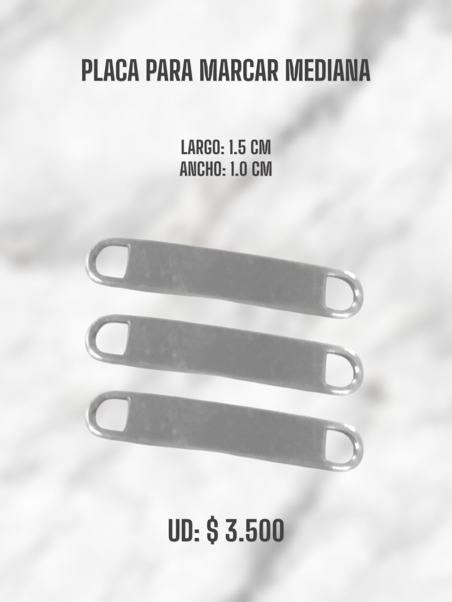 PLACA PARA MARCAR MEDIANA ACERO