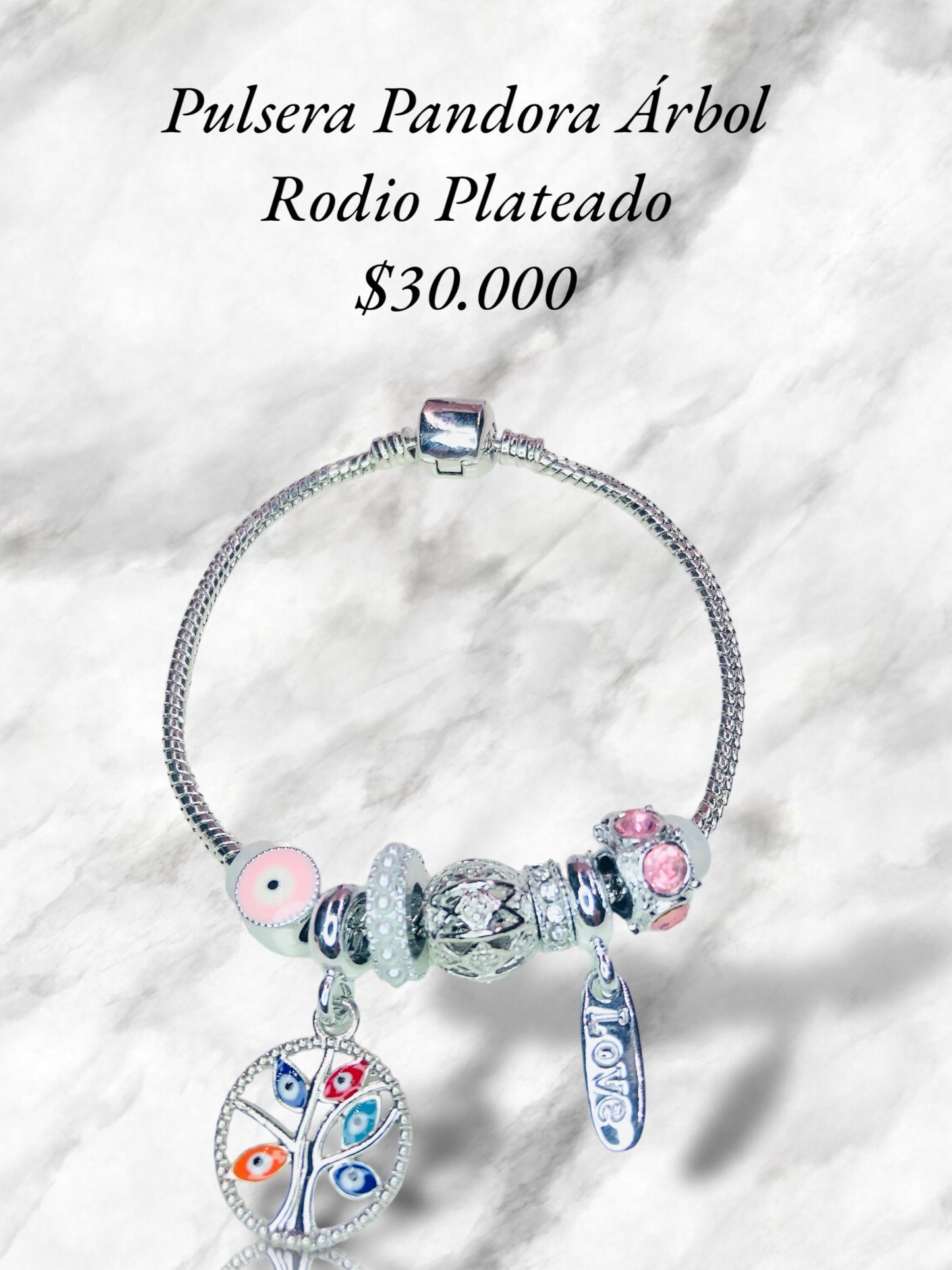 Pulsera Pandora Árbol Rodio