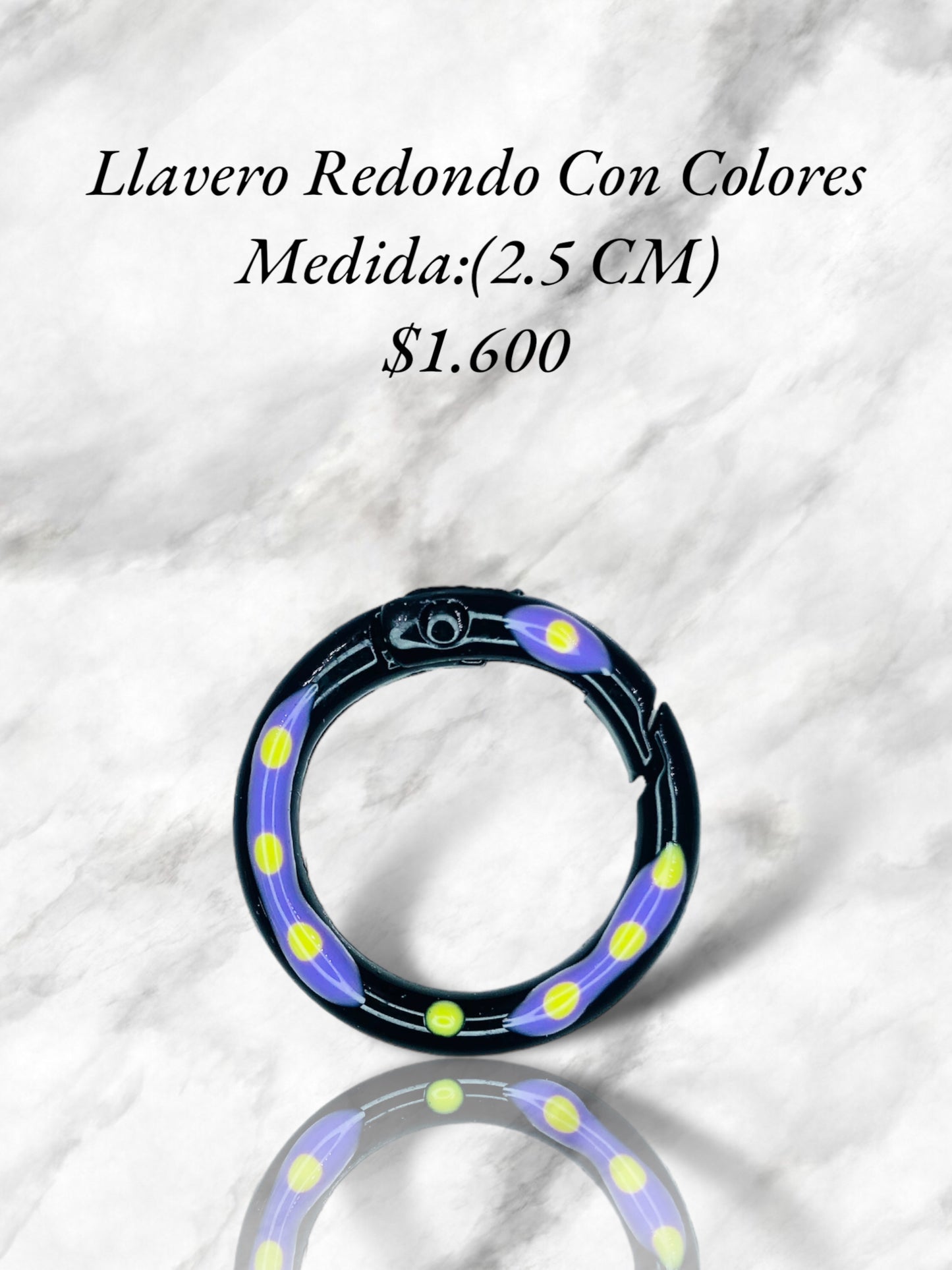 Llavero Redondo Con Colores