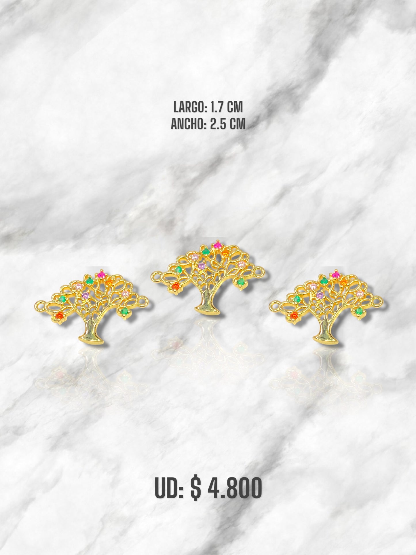 DIJE ÁRBOL MULTICOLOR RODIO