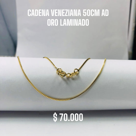 CADENA VENEZIANA 50CM ADA ORO LAMINADO