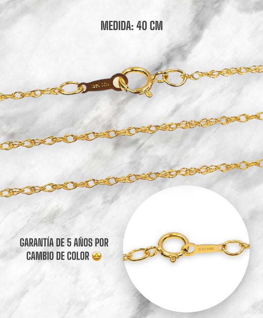 CADENA ENTORCHADA EN ORO LAMINADO