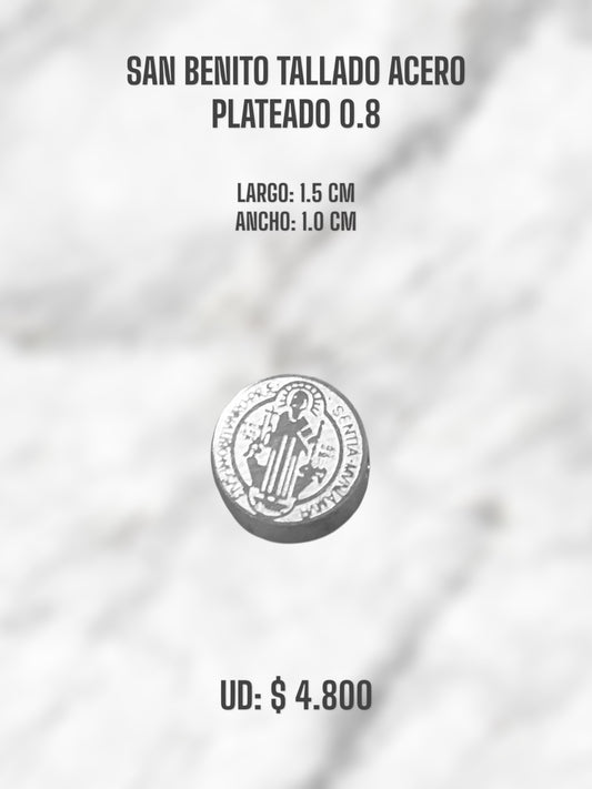 SAN BENITO TALLADO ACERO PLATEADO 0.8