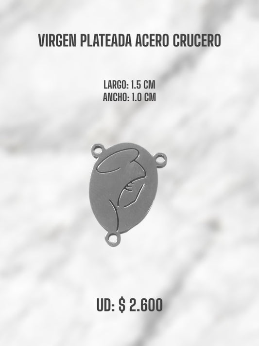 DIJE VIRGEN ACERO PLATEADO