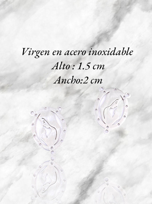 Virgen en acero inoxidable