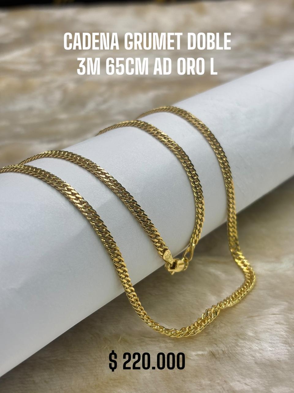 CADENA GRUMET DOBLE 3M 65 AD ORO