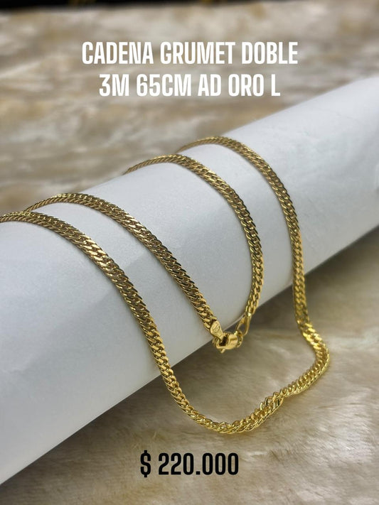 CADENA GRUMET DOBLE 3M 65 AD ORO