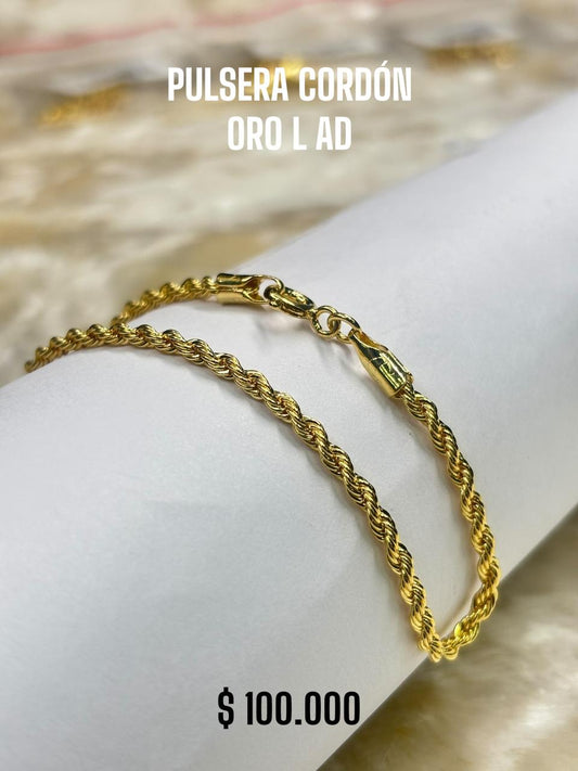 PULSERA CORDÓN ORO AD