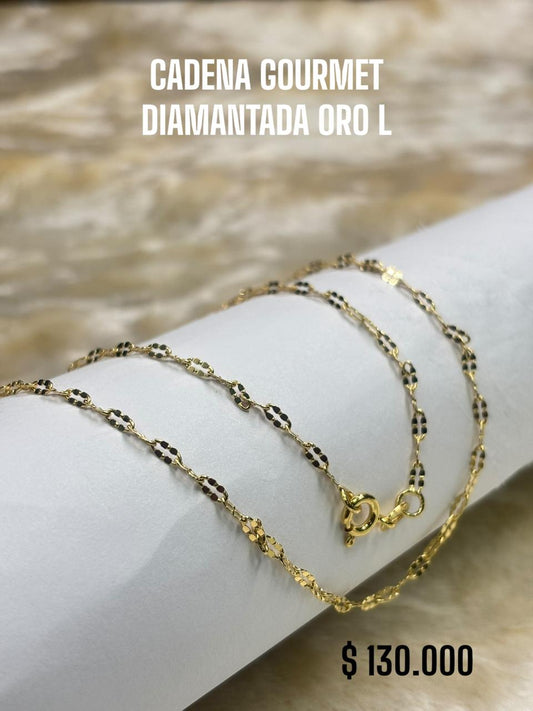 CADENA GRUMET DIAMANTADO ORO L