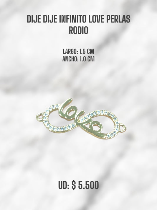 DIJE INFINITO LOVE PERLAS RODIO