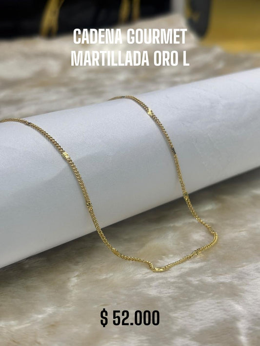 CADENA GOURMET MARTILLADA ORO L