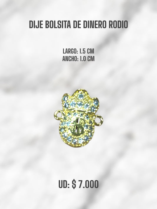 DIJE BOLSITA DE DINERO RODIO
