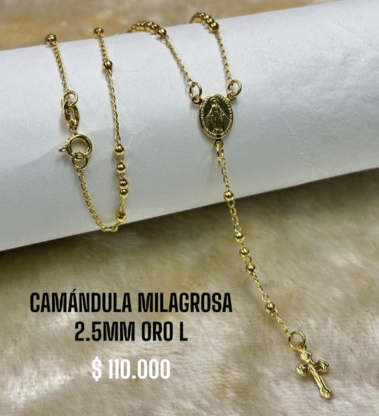 CAMÁNDULA MILAGROSA 2.5MM ORO L