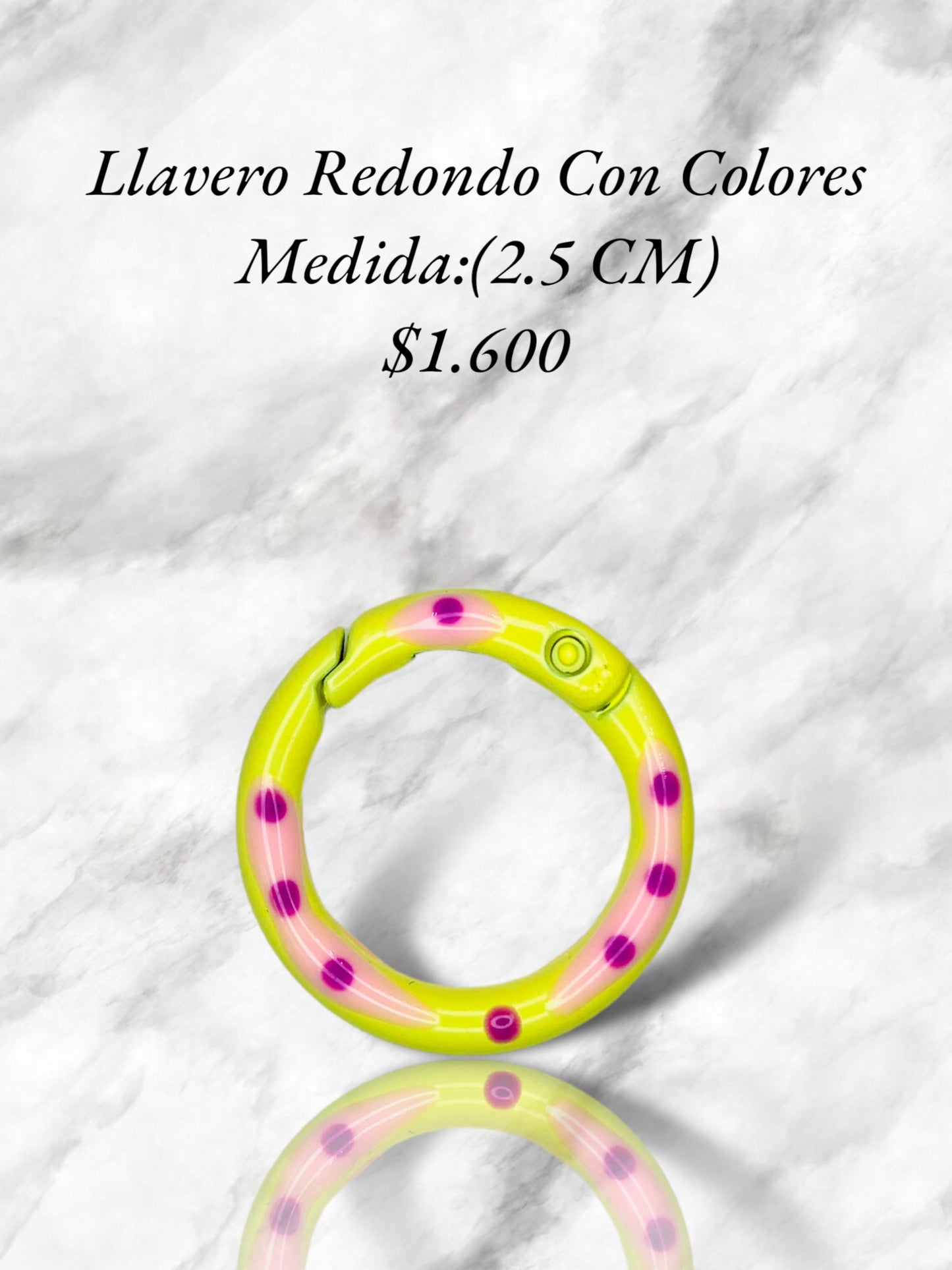 Llavero Redondo Con Colores