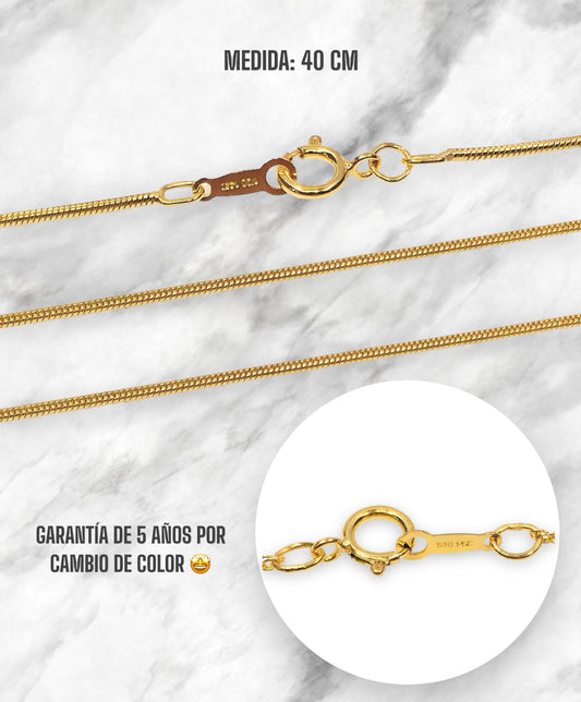 CADENA LAZO EN ORO LAMINADO