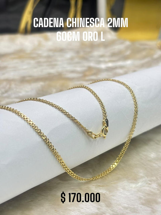 CADENA CHINESCA 2MM 60CM ORO LAMINADO