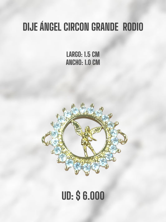 DIJE ÁNGEL CIRCON GRANDE RODIO