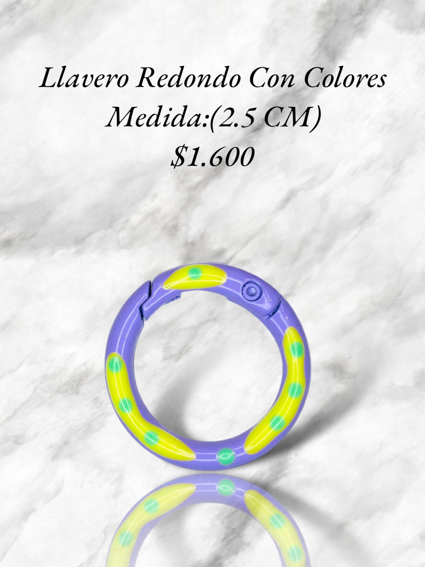 Llavero Redondo Con Colores