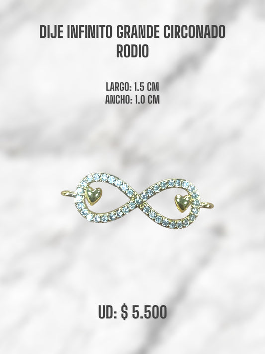 DIJE INFINITO CIRCONADO GRANDE RODIO