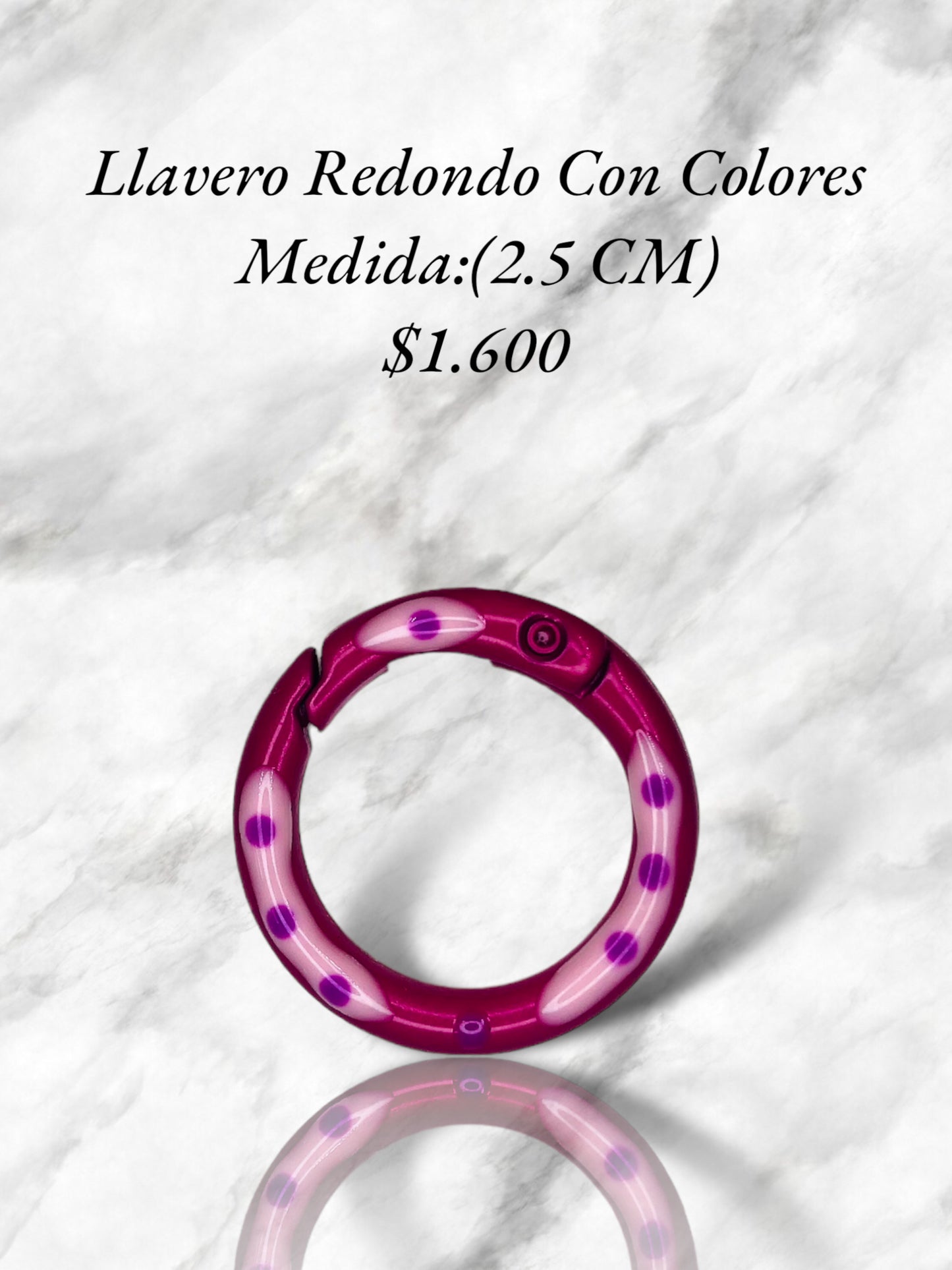 Llavero Redondo Con Colores