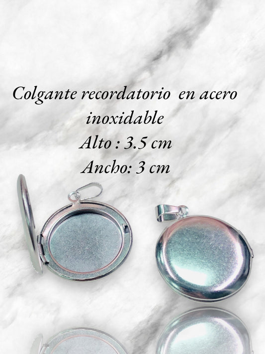 Colgante recordatorio en acero inoxidable