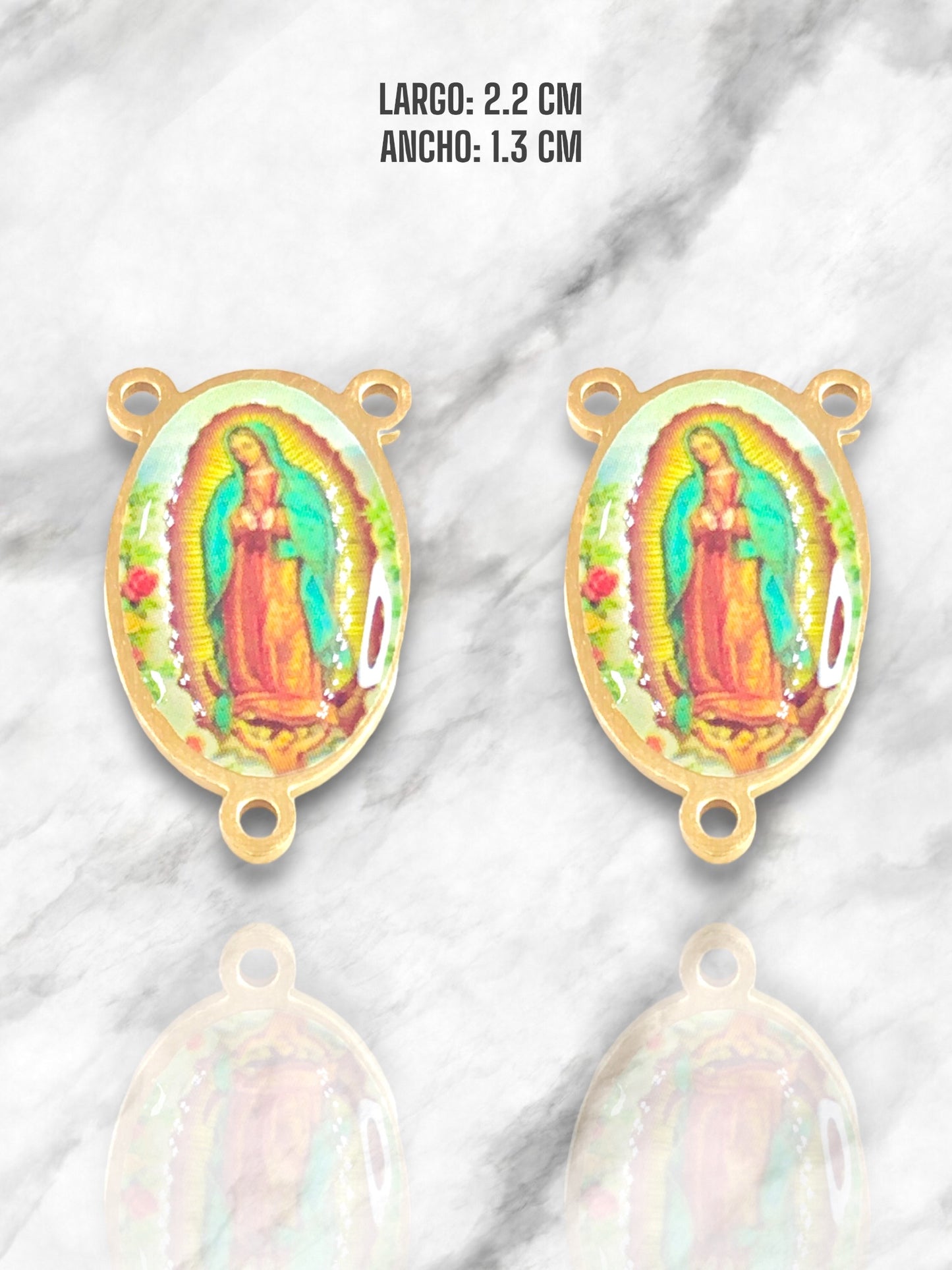 DIJE VIRGEN GUADALUPE ACERO DORADO (crucero)