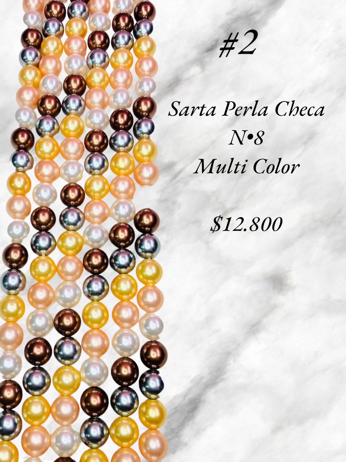 Sarta Perla Checa Multicolor#8