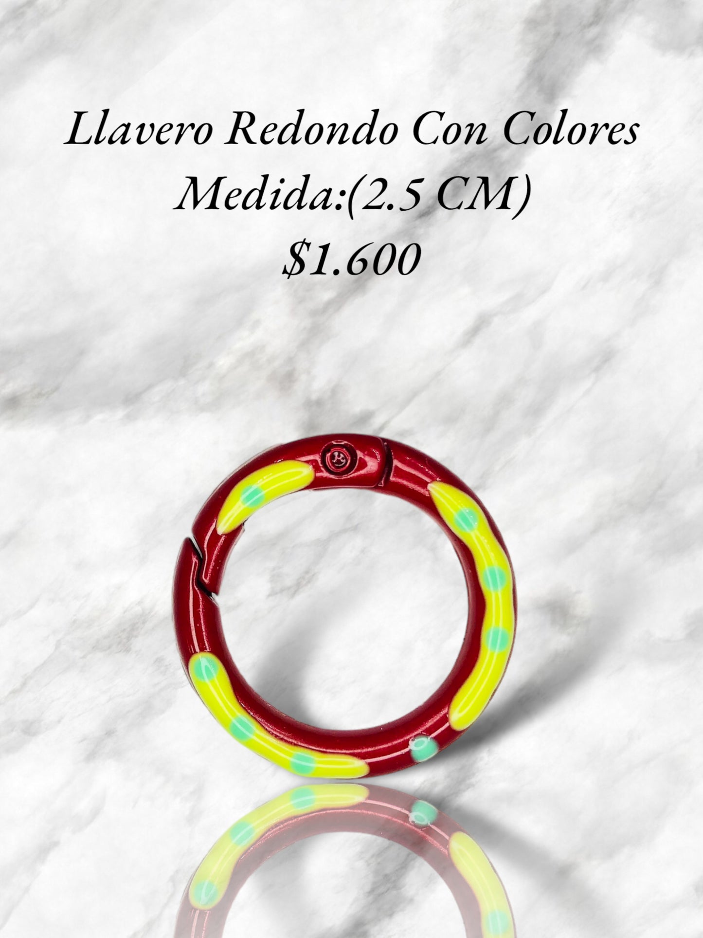 Llavero Redondo Con Colores