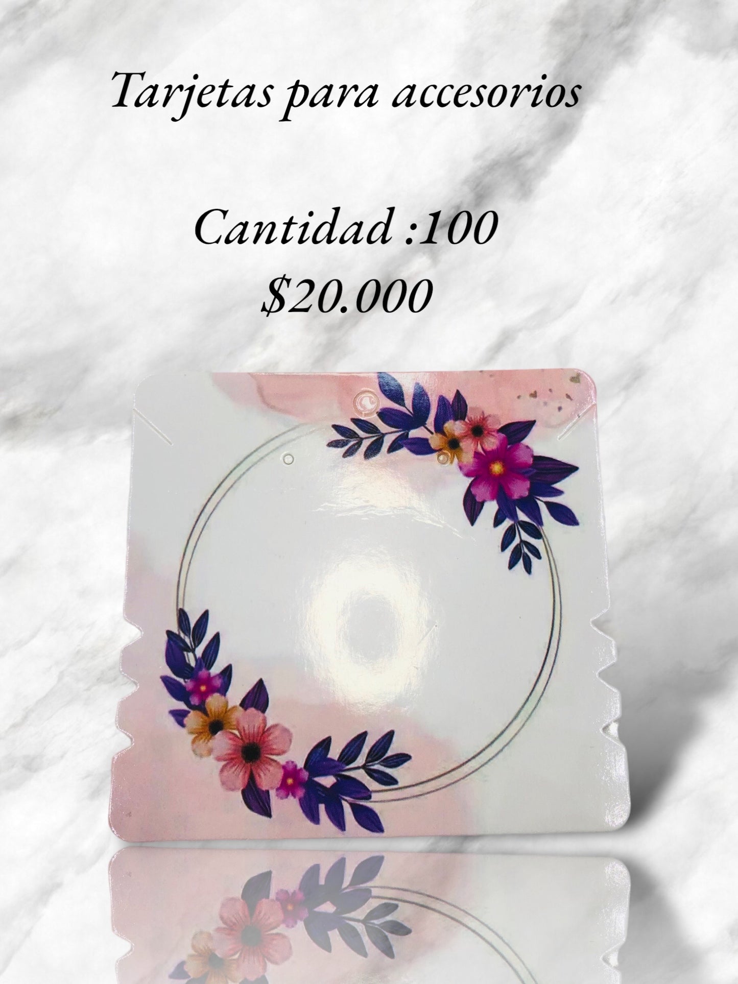 Tarjetas para exhibir pulseras