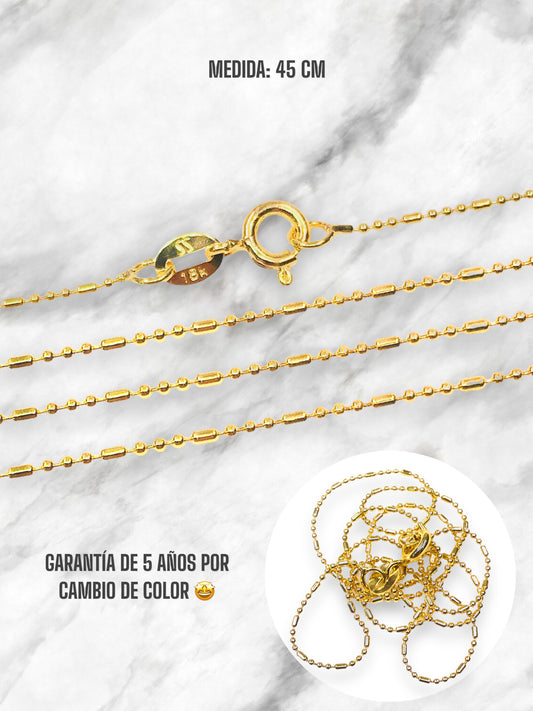 CADENA PEPITAS EN ORO LAMINADO