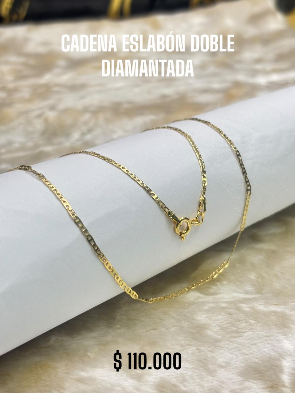 CADENA ESLABÓN DOBLE DIAMANTADA